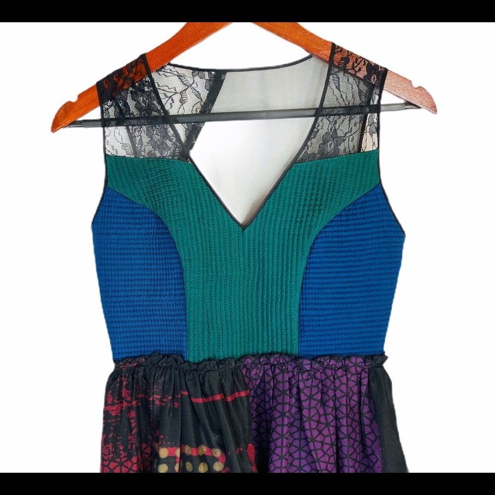 Anthropologie Niki Tlahajan Mixed Print Dress - Picture 4 of 11